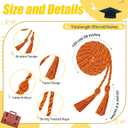 WILLBOND 12 Pcs Graduation Rope Honor Cord Tassel Set, Graduation Accessories for Ceremony, Graduate Students Souvenir and Gift (Orange)