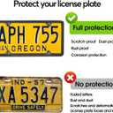 Real Carbon Fiber License Plate Frame Kit, Carbon Fiber License Plate Holder with Complete Accessories (Slim Edge & 4 Holes)