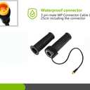 Universal E-Bike Twist Throttle Grip - 22.2mm Waterproof Handlebar Speed Controller for Electric Bicycle, Scooter, Motorcycle (12V-72V Compatible)