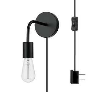 Globe Holden PlugIn Wall Sconce 2 In 1