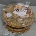 13 in Round Woven Boho Placemats Set of 8, Wicker Rattan Place Mats Chargers for Dinner Plates, Farmhouse Rustic Table Mats for Dining Table Decor (Natural Color)