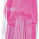 Assorted Bright Pink Plastic Cutlery (Pack of 12) - Elegant, Durable & Disposable Party Supplies for Every Occasion