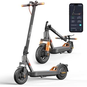 Electric Scooter for Adults, 19 Miles, Electric Scooter with Suspension, 350W Motor, 15MPH Max Speed, 10.2Ah, 10" Vacuum Tires, Dual Braking, Smart APP Control, Folding Commuting Escooter C2
