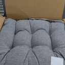 Klear Vu The Gripper Non-Slip Rocking Chair Cushion Set with Thick Padding, Includes Seat Pad & Back Pillow with Ties for Indoor Living Room Rocker, 17x17 Inches, 2 Piece Set, Gray