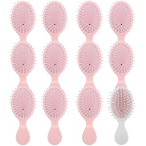 Bridesmaid Proposal Gifts 8pcs Mini Travel Brush bachelorette party accessories Cute hair Brush for Wedding Party Favors for Wedding Party Favors (White&Pink, 12pcs)