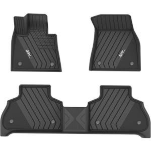 3W Floor Mats Fit for BMW X7 7 Seats 2019-2024 2025 TPE All Weather Custom Fit Floor Liner for BMW X7 7 Passengers 1st & 2nd Row Full Set Car Liners Black