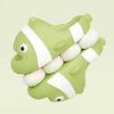 Jerzmy Clown Fish Cute Slides for Kids Toddler, Cushioned Boys Girls Sandals, Funny Animal Comfy House Slippers Non Slip Beach Shower Shoes for Indoor Outdoor Pool Garden (Green)