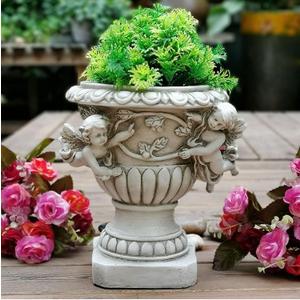 Cherub Angel Planters, Cherub Planter Flower Pots with Drain Hole for All House Plants, Patio Yard Decor, Polyresin, 8.46" H