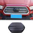 Aunginsy Front Emblem Trim Cover Compatible with Toyota Tacoma 20162023, Front Hood Center Grille Emblem Badge Logo Cover Circle Ring Decorator Overlay ABS Accessories, Not Fit with Sensors Version