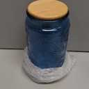 Glass Storage Jars With Airtight Lid, 35oz Canister For Kitchen Counter with Bamboo Lid, brown sugar, candy, coffee, cookie, salt, tea,pantry cute Jar (Blue, 35 fl oz)