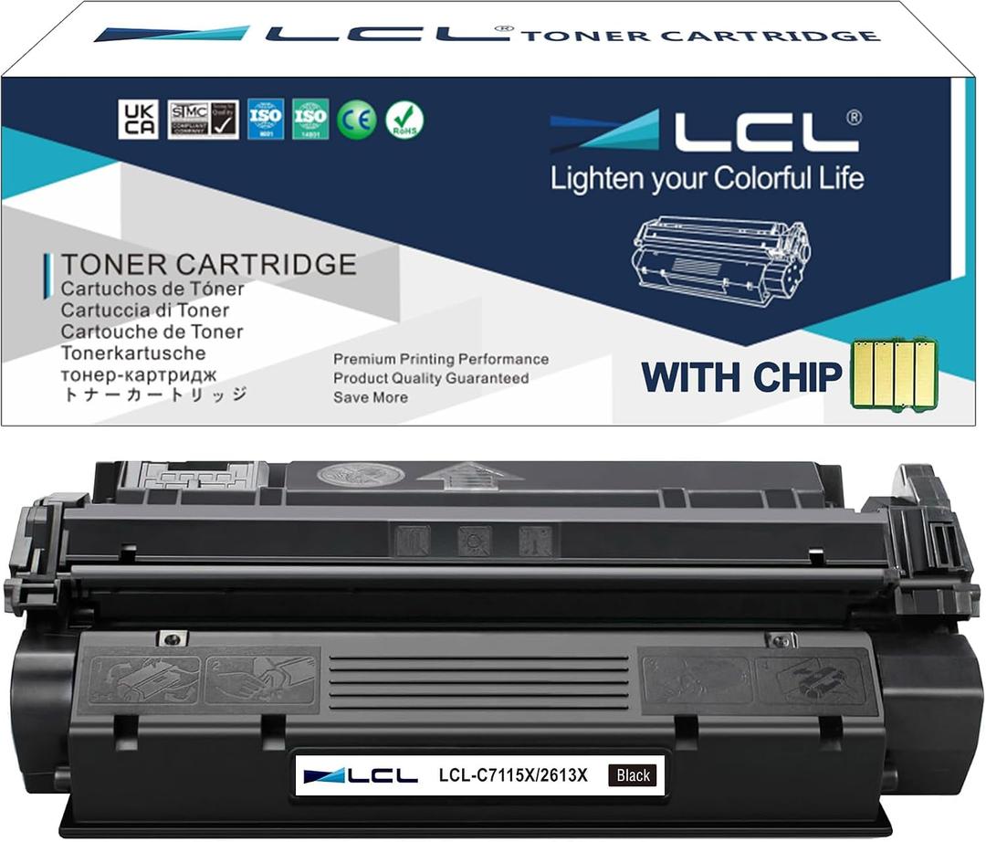 LCL Compatible Toner Cartridge Replacement for HP 15A 15X C7115A C7115X 3500 Page 1000 1200 1200N 1200SE 1220 1220SE 3300MFP 3320nMFP 3320MFP 3330MFP 3330 3310 3310MFP 3380 (1-Pack Black)