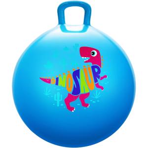 PlayZap Hopper Balls for Kids 3-8, 18 Inches Bouncy Ball with Handle, 18" Inflatable Bouncing Hopper, 45cm Jumping Toys, Garden Hopping Toys Girls Boys Gifts (Blue Dinosaur)