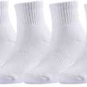 EPEIUS Kids Boys/Girls' Cushioned Socks Thick Cotton Quarter Athletic Socks Sports Running Ankle Socks 6 Pack,  (7-10 Years)