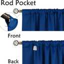 BGment Classic Blue Blackout Curtains for Bedroom - Thermal Insulated Room Darkening Curtains with Rod Pocket and Back Tab for Living Room, 2 Window Curtain Panels (42 x 63 Inch)