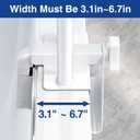 Adjustable Bathtub Safety Rail, Bathtub Handle Grab Bar with Non-Slip Grip for Seniors, Elderly, Fits 3.1 to 6.7 Inch Tub Walls, Supports 300 lbs