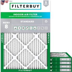 Filterbuy 18x20x1 Air Filter MERV 8 Dust & Allergy Defense (5-Pack)