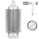 Round Brush Attachment for Shark SpeedStyle, for Shark Speed Style Pro/Pro Flex Hair Dryer, Normal Oval Round Volumizing Brush Styling for Straight, Wavy, Curly, and Coily Hair, Sliver