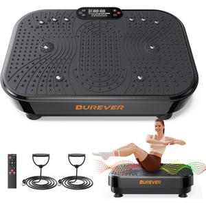 Vibration Plate Exercise Machine, Full Body 150W Vibration Plate for Lymphatic Drainage, 99 Adjustable Speeds, Power Vibrating Fitness Platform for Weight Loss & Fitness, Women Men