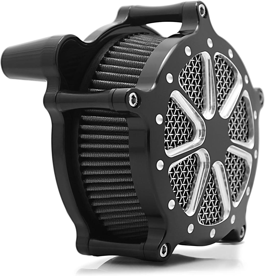 For harley air cleaner filter Sportster Softail Touring street road king glide Dyna for harley davidson air intake filters (Speed 7 style -gray filter, C-For Touring 08-16, Softail 16-17)