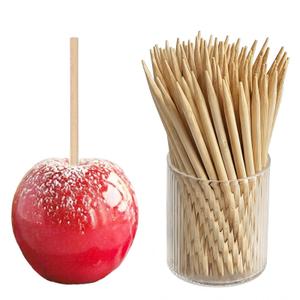 2 x HANSGO 100PCS Candy Apple Sticks, 6 mm 5.25 inch Bamboo Skewers