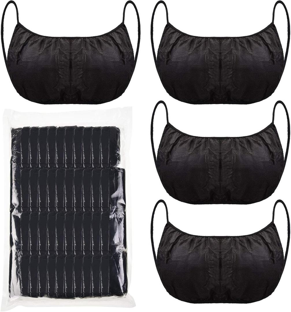 Janmercy 50 Pcs Disposable Bras for Women Disposable Nonwoven Spa Top Garment Underwear Individually Pack Brassieres, One Size