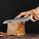 Bread Knife for Homemade Bread - 8-Inch Ergonomic Damascus Steel Blade with Solid Wood Handle, Perfect for Sourdough Enthusiasts and Top Chefs, Effortlessly slice sourdough, cake, and bagels