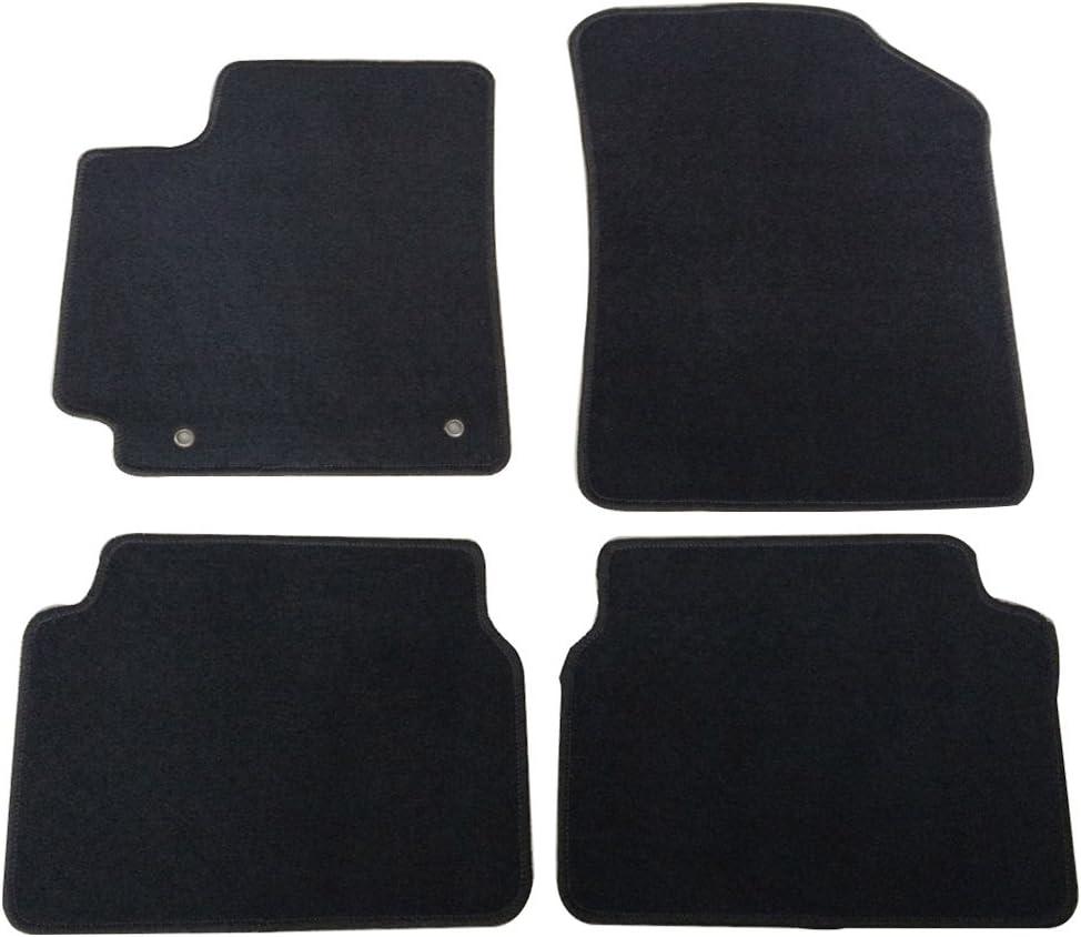 Floor Mats Compatible with 2009-2013 Toyota Corolla, 4Dr Factory Fitment Car Floor Mats Front & Rear Nylon by IKON MOTORSPORTS, 2010