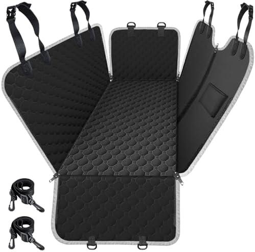 Mancro Dog Car Seat Cover for Back Seat, 2025 Upgraded 600D Heavy Duty Waterproof & Scratch-Resistant Dog Hammock for Car, Back Seat Pet Cover for Dogs with Sedan, Trucks and SUVs, Standard, Black