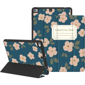 Case for iPad mini 5/4 (7.9 inch, 2019/2015), Protective Case with Pencil Holder, Auto Wake/Sleep Trifold Smart Stand Cover for iPad mini 5th/4th Generation Gen, Blue Book