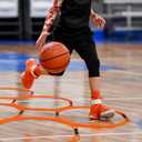 Hikeen Octagonal Agility Rings, Speed Rings, Youth Agility Footwork Training and Speed Hurdles Ladder, Fitness Equipment Sport Workout for Soccer, Home Gym, 6 Firm Rings Set