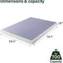 Zinus Walter Standard Profile Metal Smart Box Spring / Mattress Foundation / Wood Slat Support / Easy Assembly (Queen, White)