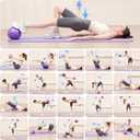 Pilates Ring Fitness Circles Set, High Resistance Yoga Ring Pilates Equipment Set for Women Includes Pilates Ring, 9 Inch Small Exercise Ball, 5 Resistance Bands at Home Pilates Workout Set (purple)