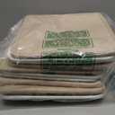 13 x 13 Inch Cube Storage Bins, 6 Pack Extra Large Collapsible Fabric Storage Bin with Ropes, Foldable Storage Cubes for Home (White & Beige-13"x13"x13")