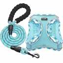 haapaw Dog Harness with Leash Set, No Pull Adjustable Reflective Step-in Puppy Harness with Thickened Padded Vest for Extra-Small/ Small Medium Dogs