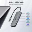 Acer USB C Hub, 5-in-1 USBC to HDMI Adapter with 4K@60Hz, 100W Power Delivery, USB-C 5Gbps & USB-A 3.0 Data Ports, USBC Splitter Docking Station for MacBook Neo/Pro/Air, iPad Pro, iPhone 17 Pro Max
