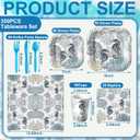 350 Pcs Summer Seashell Beach Party Decorations Serves 50 Starfish Seashell Beach Party Plates Tableware Starfish Coral Disposable Paper Plates Napkin Cup Knife Fork Spoon for Ocean Birthday