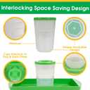 Baby Food Storage Containers with Write What You Want Lids, 6 Pack - 4oz Reusable, Stackable, Leakproof Plastic Jars w Tray- Freezer, Microwave & Dishwasher Safe-BPA/PVC Free, Safe Babyfood, Gift
