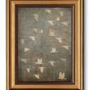 Vintage Gold Framed Wall Art Abstract Canvas Art Prints Modern Minimalist Wall Decor Neutral Paintings Bird Aesthetic Pictures Artwork for Bedroom Living Room Bathroom 8x10in