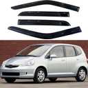 IG Window Visors for 2007-2008 Honda Fit, Out-Channel Rain Guards Vent Wind Deflectors 4PC, Car Accessories for 07-08 Honda Fit