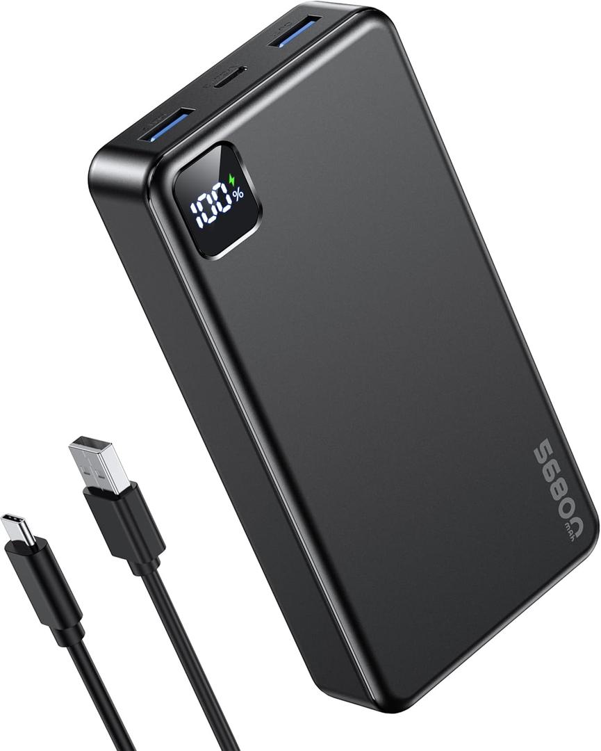 Portable Charger Power Bank 56800mAh Battery Pack-22.5W Fast Charging with USB C & LED Display, 3 Outputs High Capacity Portable Power Bank for iPhone 16/15/14/13 Series, Samsung, iPad etc Portable Charger Power Bank 56800mAh Battery Pack-22.5W Fast Charging with USB C & LED Display, 3 Outputs High Capacity Portable Power Bank for iPhone 16/15/14/13 Series, Samsung, iPad etc