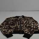 Milumia Women's Leopard Print Zip Up Bomber Jacket Long Sleeve Jackets Outwear (Medium)