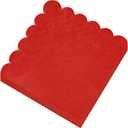 120 Pcs Red Scalloped Cocktail Napkins, 2-Ply Red Disposable Beverage Party Napkins for Dinner Wedding Birthday Baby Shower
