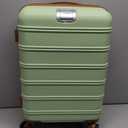 Carry on Luggage Airline Approved, 20 Inch Expandable Hardside Suitcases with wheels, Abs+Pc Harshell Spinner Luggages with Tsa Lock, Green