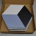 Art3d 30-Pack Hexagon Peel and Stick Flooring Tile, Self Adhesive Waterproof Vinyl Floor Tile for Kitchen Bathroom Living Room Bedroom, 11.8" x 10.2" Blue/Black/White