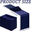 Bencailor 24 Pcs Navy Blue Satin Table Runner Bulk 12 x 108 Inches Long Table Runners Bright Smooth Fabric Tablecloth for Wedding Banquet Birthday Spring Graduation Party Decorations