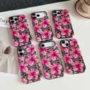 Longlayss Compatible for iPhone 16 Pro Max Case Flower Cheetah Phone Case