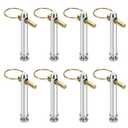8 Pack S07070200 Tractor Top Link Pin Hitch Accessories kit for Top Link pin for use on Category 1 Tractor Hitch Replace 195589M1 AC339942