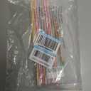 Reusable Silicone Drinking Straws, 12 Pcs Eco Friendly Silicone Straws with 2 cleaning Brushes,for 30oz and 20oz Tumblers, Rtic,Yeti, Ozark, (Two-tone Stripe, 10 inches)