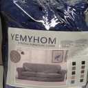 WEERRW 4 Pieces Velvet High Stretch Couch Covers for 3 Cushion Couch Sofa Slipcovers, Washable Furniture Protector with Non Slip Elastic Bottom, Feature Soft and Thick Plush Fabric, Navy Blue, Large