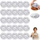 50PCS Reusable Aluminum Foil Food Covers, Heat-Insulating, Freshness-Preserving, Freshness-Preserving Kitchen Lids for Meal Prep, Baking, Food Storage